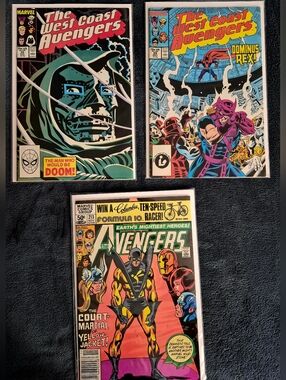 AVENGERS Marvel Comics Lot 1) WESTCOAST key#35 DrDOOM,2) #24 Dominis Rex, 3)#21